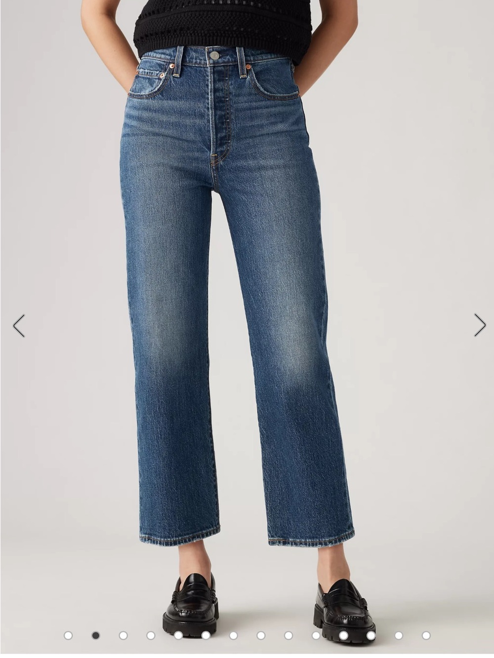 Levis Premium Denim Ribcage Straight Ankle Jeans Women’s size 32 NWOT